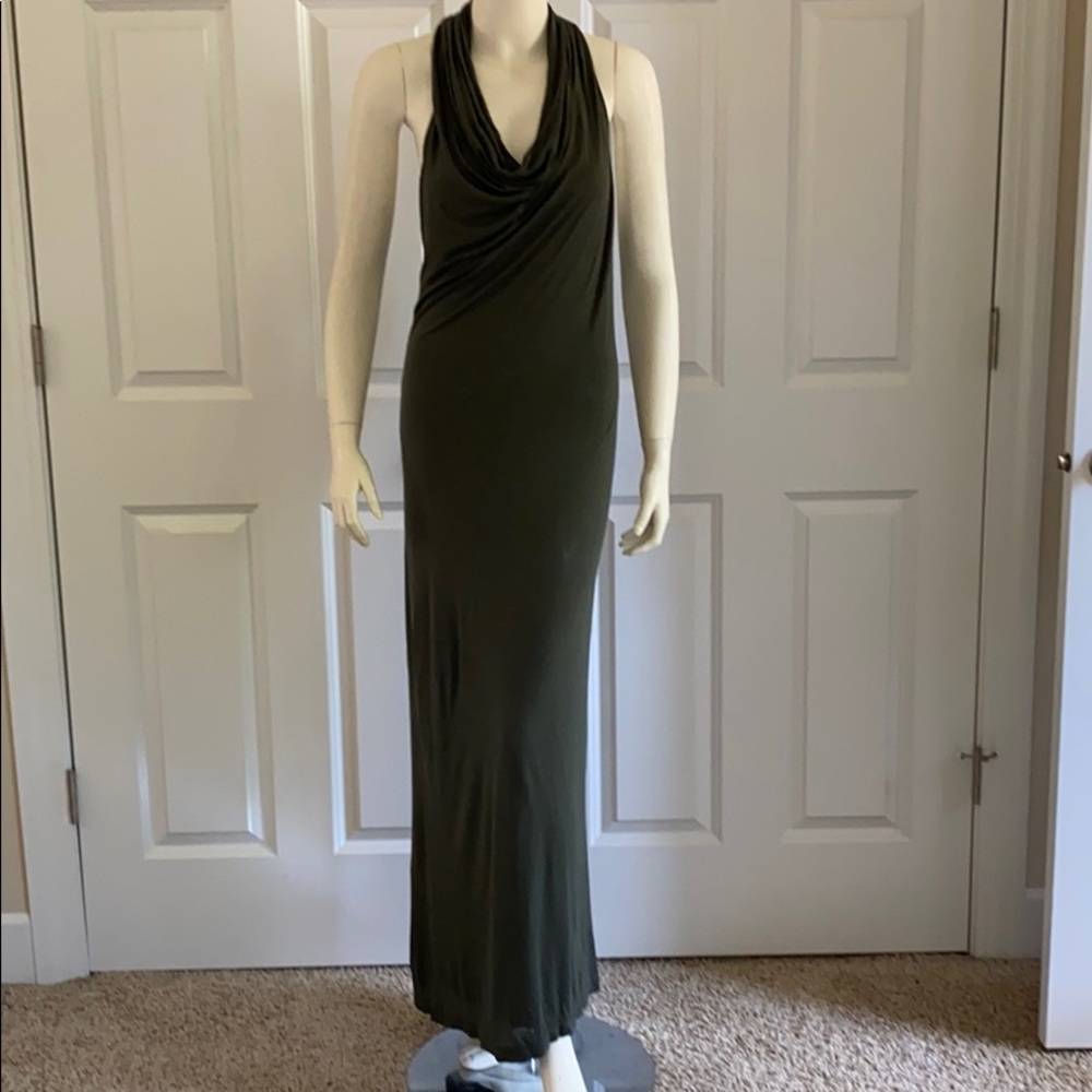 Helmet army green maxi dress